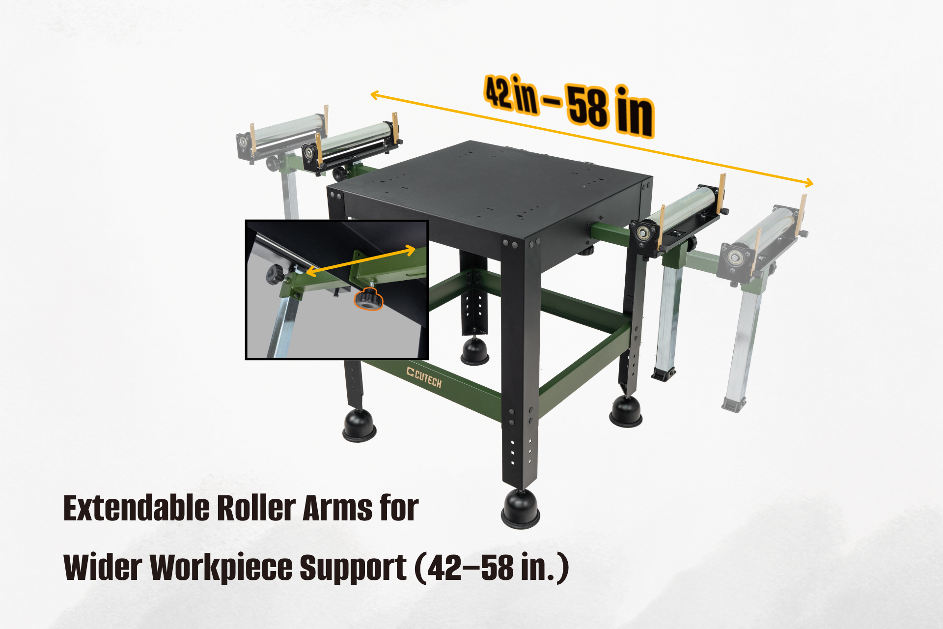Mobile Benchtop Machine Stand with Extension Rollers - CUTECH 80201R