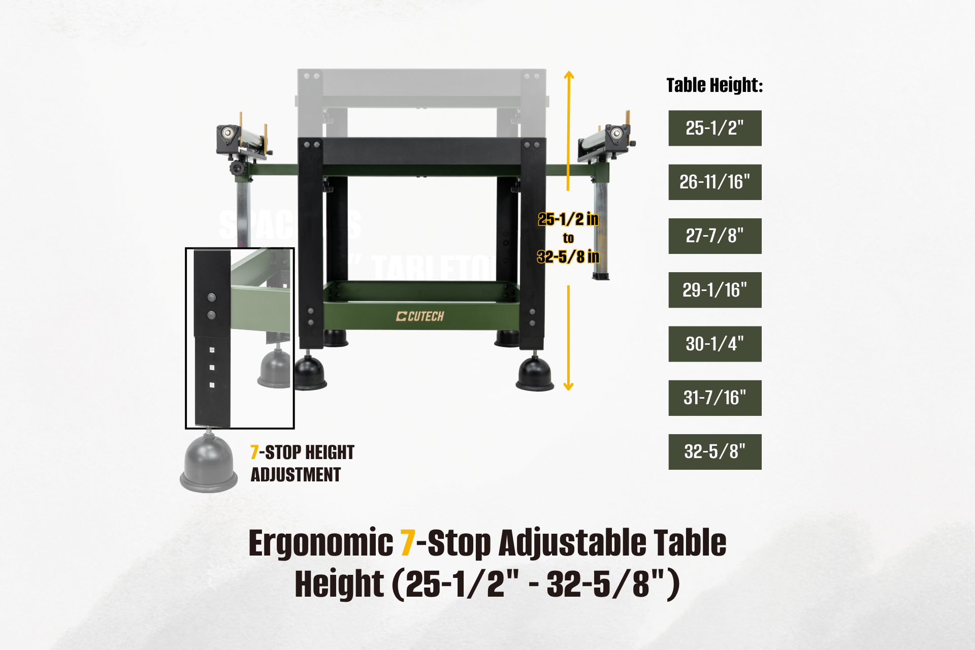 Mobile Benchtop Machine Stand with Extension Rollers - CUTECH 80201R