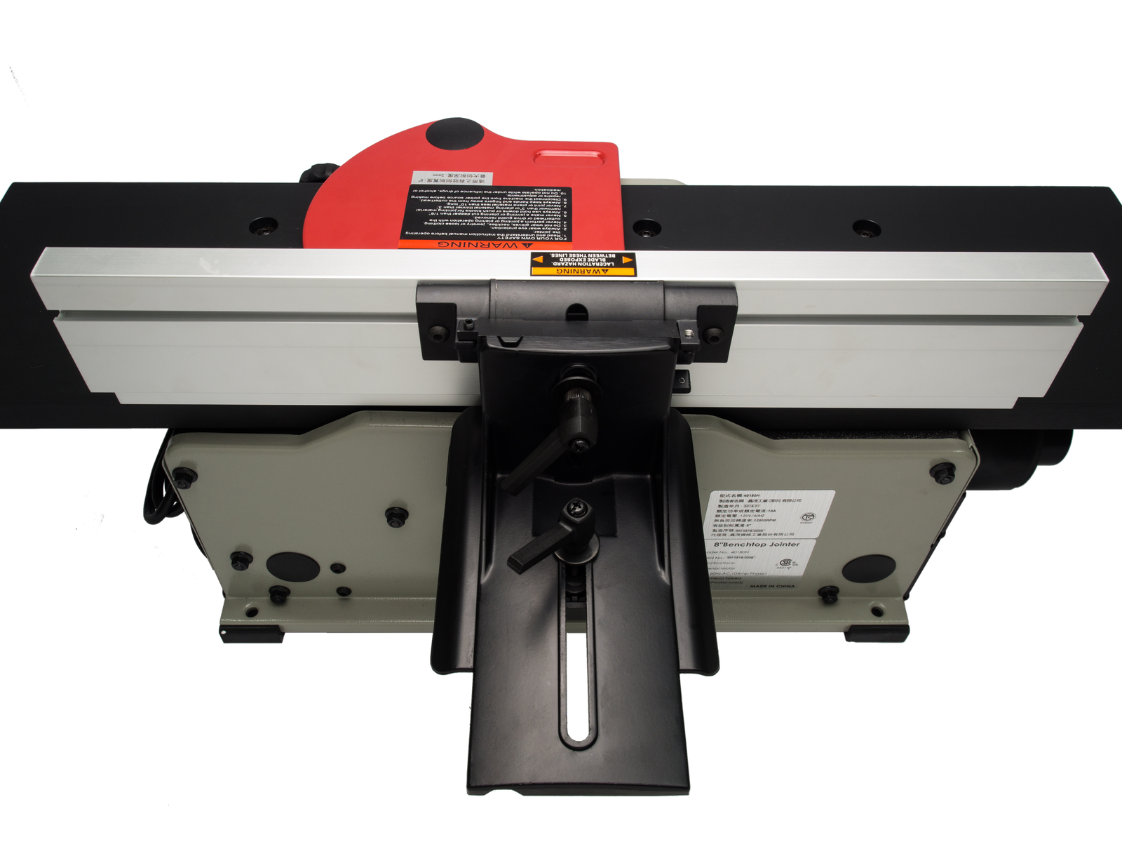 8" Spiral Cutterhead Benchtop Jointer (Black Table) CUTECH 40180HB